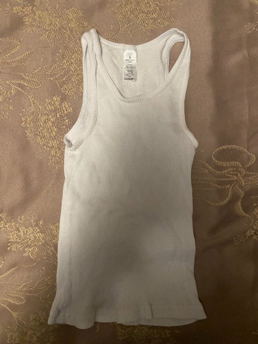 ribbed white tank top